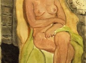 Matisse-NudeinanArmchairLegsCrossed